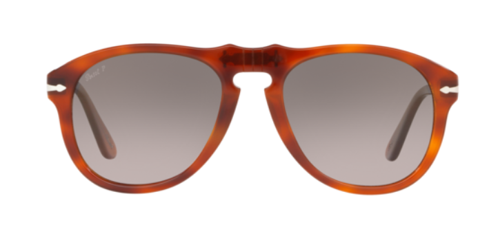 Pre-owned Persol 0po0649 96/m3 Terra Di Siena/grey Gradient Polarized Sunglasses In Gray