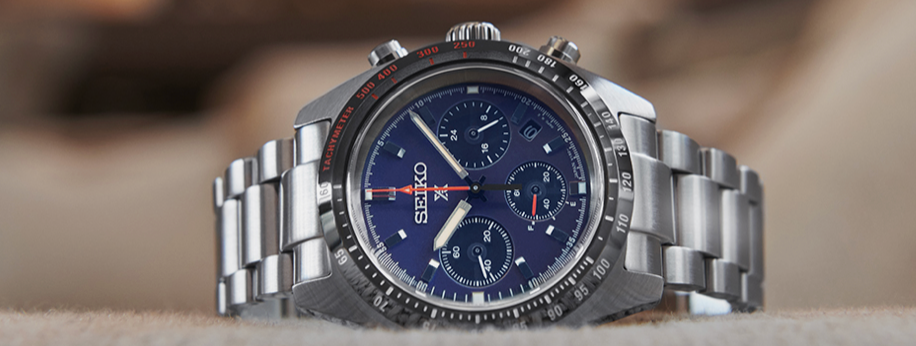 SEIKO SEIKO SSC815 PROSPEX BLUE SPEEDTIMER SOLAR CHRONOGRAPH WATCH BOX TAGS PAPERS