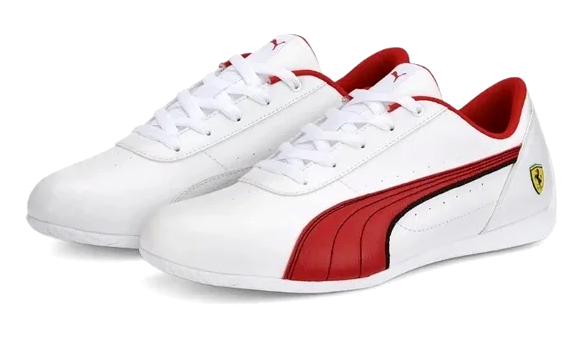 MENS PUMA FERRARI NEO CAT WHITE RED MOTORSPORT F1 SCUDERIA RACING