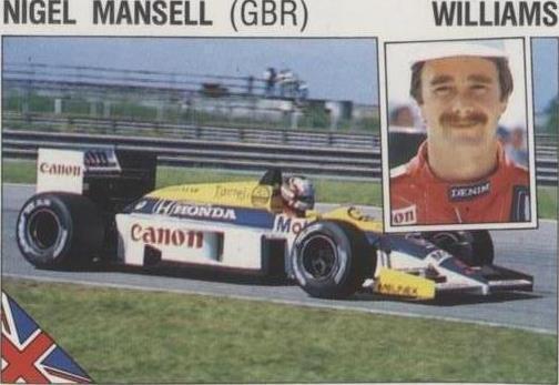 1986 Panini Supersport Stickers - Nigel Mansell #32