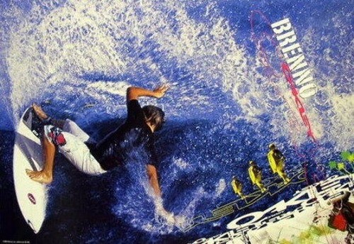 OAKLEY 2005 BRENNO Dorrington Surfing promo poster Flawless New Old Stock