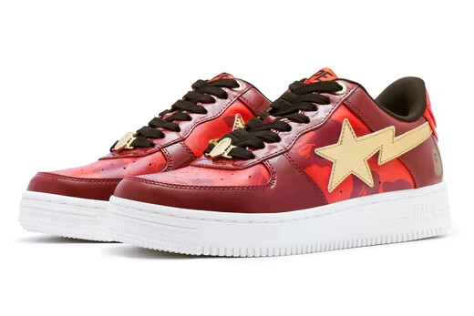 Pre-owned A Bathing Ape "bape Sta Cny Project" Red 1j22-191-003 Size 9.5