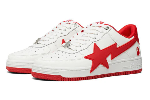 Pre-owned A Bathing Ape Bape Sta Os 2 ( Red ) 1k20-191-314 Casual June 2024 Model In White,red