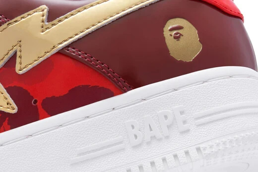 Pre-owned A Bathing Ape "bape Sta Cny Project" Red 1j22-191-003 Size 9.5