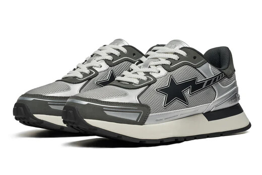 A BATHING APE A BATHING APE CROSS STA ( GRAY ) 1K80-191-318 CASUAL SEP 2024 MODEL JAPAN