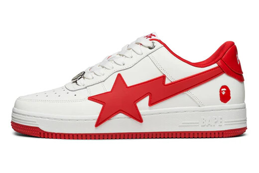 Pre-owned A Bathing Ape Bape Sta Os 2 ( Red ) 1k20-191-314 Casual June 2024 Model In White,red