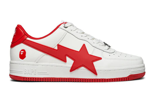 Pre-owned A Bathing Ape Bape Sta Os 2 ( Red ) 1k20-191-314 Casual June 2024 Model In White,red