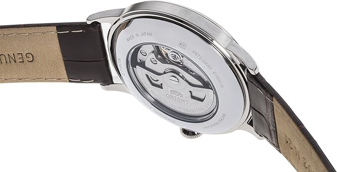 Pre-owned Orient Bambino Automatic Watch Automatic Open Heart Rn-ag0005s Men's White Silve