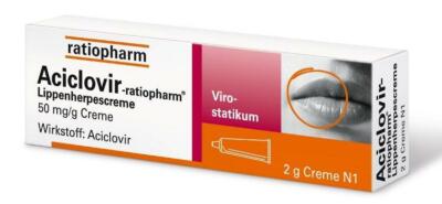 Aciclovir-ratiopharm Lippenherpescreme 2 g PZN: 2286360