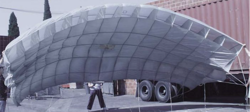 Parachute - 11' x 28' - Rectangle - Grey