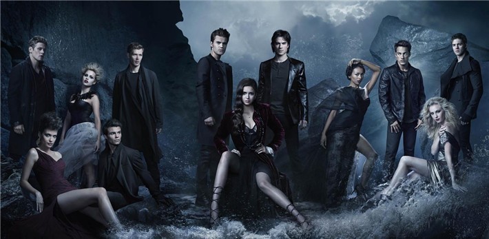 the vampire diaries -sexy girl blood hot tv show series 26x13"