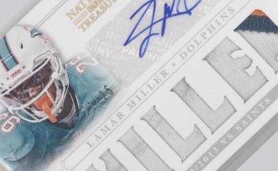 2013 Panini National Treasures Lamar Miller #35