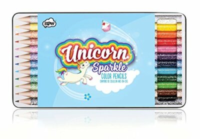 Unicorn Sparkle Color Pencils In A Travel/Storage Tin, 12 Count~Arts/Crafts