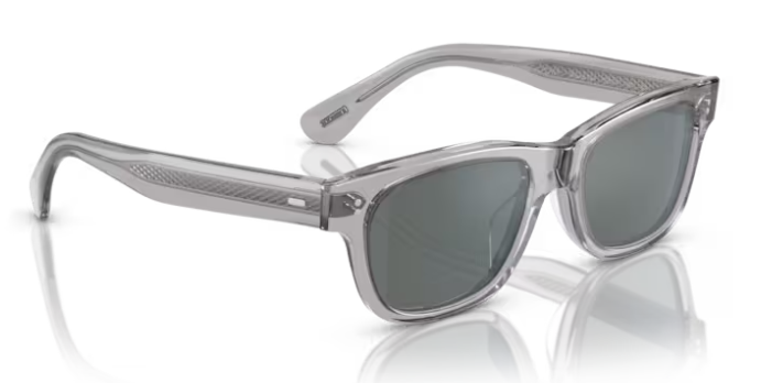 Pre-owned Oliver Peoples Rosson Sun 5540su 1132w5 Grey/regalblue Mirrored Men's Sunglasses In Blue