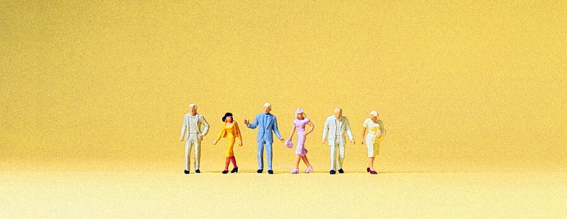 Preiser 88542 Spur Z Figuren, Passanten #Neu In Ovp#