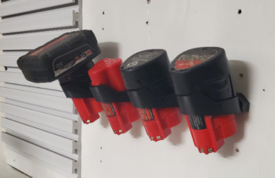 M12 Battery Wall Mount Locking Battery Holder Clip for Fuel Lithium-Ion Battery