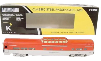 K-Line K4632-2984IC O Golden State Golden Outlook Aluminum Vista Dome Car 18''L