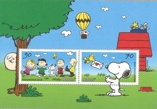 Germany 2018 - Snoopy, Peanuts, Sally, Charlie Brown - Souvenir Stamp sheet MNH
