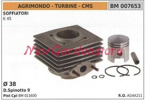 Cylindre Piston Segments Agrimondo Moteur Souffleur K 45 007653