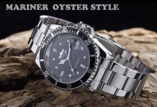 Pre-owned Tech Brand Mariner Self Winding Oyster Style Bracelet Professional Watch
