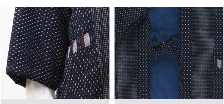 Japanese Kimono Hanten Warm Wear Winter Jacket Free size Made in JAPAN 