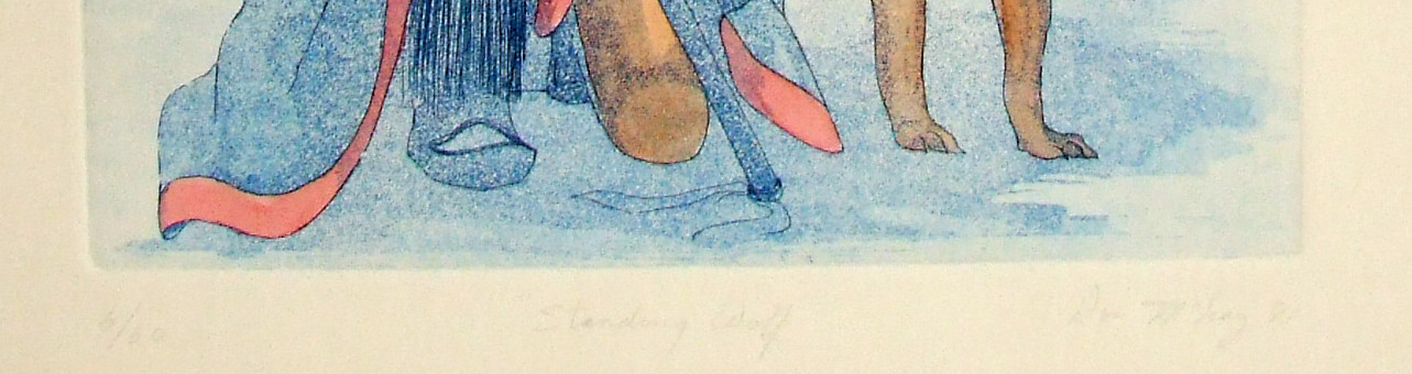 Don McLeay plains cree Native Artist limited edition Etching  Art 6/60 1981