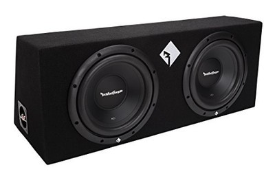 Rockford R12X10 10-Inch 400 Watt Dual Loaded Enclosure, Set of 2