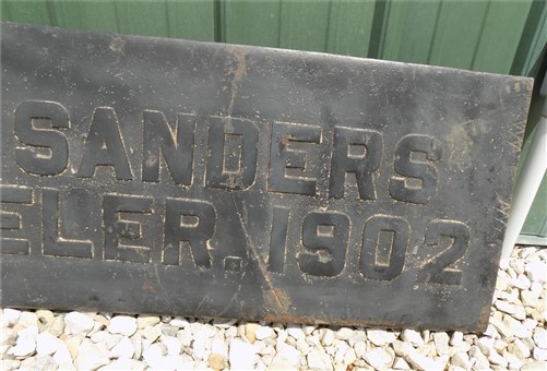 1902 Sanders Jeweler Cast Iron Building Plaque Vintage Advertising Sign