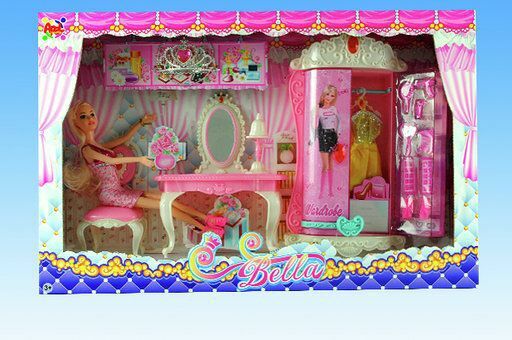 Bella Bambola In Camera Da Letto Con Accessori Giocattolo Gioco Bambini sar