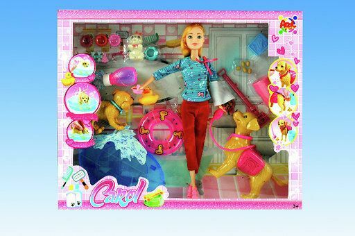 Carol Bambola Con Cagnolini E Accessori Giocattolo Gioco Bambini sar