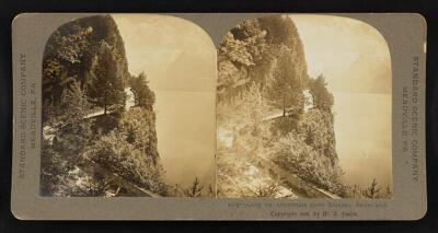 Switzerland Along the Axenstrasse above Brunnen, Switzerland Old Photo