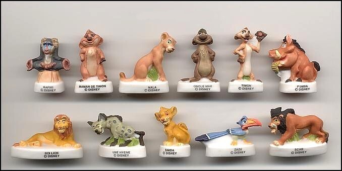 Dvo7 Serie Complete De Feves Le Roi Lion Mat - Disney