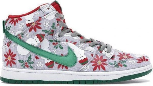 NEW Nike SB Dunk High TRD QS Ugly Christmas Sweater 881758-446
