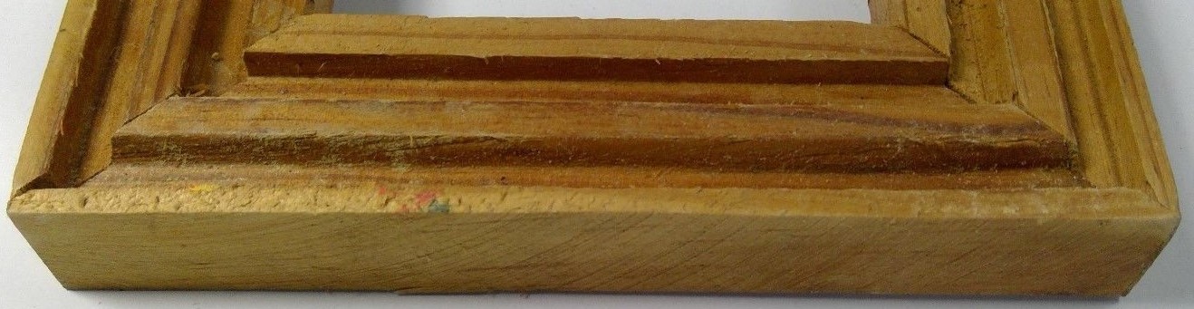 wooden picture frame unfinished small rectangular 3-D natural 4.5