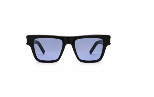 Pre-owned Saint Laurent Sl 469-005 Black/blue Rectangular Man Sunglasses