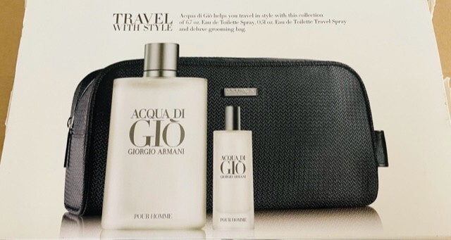 ACQUA DI GIO GIORGIO ARMANI MEN SET 6.7 & .67 OZ EAU DE