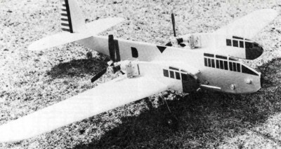 Bell YFM-1 Airacuda C/L 34'' Wing RC Model Airplane Printed Plans &Templates