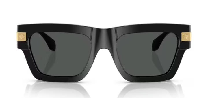 VERSACE VERSACE VE4464 GB1/87 BLACK/DARK GREY RECTANGULAR 55MM WOMEN'S SUNGLASSES