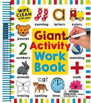 Wipe Clean: Giant Activity Workbook - Spiral-bound, by Priddy Roger - Acceptable