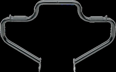Lindby Multibar Front Highway Bar Black Harley Cross Bones 08-11