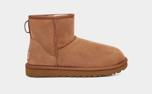 Pre-owned Ugg Women's Classic Mini Ii Boot Chestnut 1016222 Free Shipping 6 7 8 9 10 In Brown
