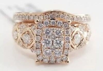 2Ct Round Lab Created Diamond Women Bridal Engagement Ring 14K Pink Gold Plated