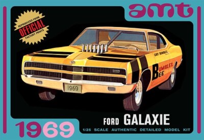 SKILL 2 MODEL KIT 1969 FORD GALAXIE 3-IN-1 KIT 1/25 SCALE CAR BY AMT AMT1373