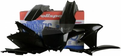Polisport Plastic Kit Set Black Complete Replacement Suzuki RMZ450 2008-2016
