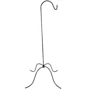 Shepherd Hook Stand Indoor Only 48in Black Iron Wire hanging planters