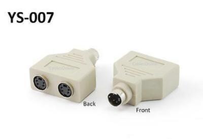 S-Video (Mini DIN-4) Male to 2-Female Splitter Adapter, CablesOnline YS-007-1