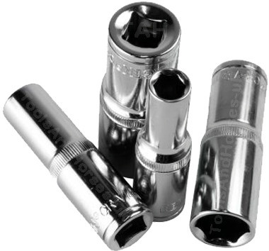 BERGEN-1-2-Drive-Deep-Socket-Set-Single-Hex-Drive-Long-Reach-Deep-Sockets-15pcs