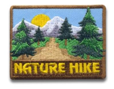 Boy Girl NATURE HIKE HIKER trip trail Fun Patches GUIDES SCOUTS Hiking mountain