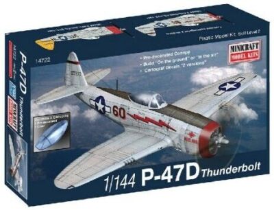 Minicraft 14722 1/144 P-47D USAAF ''Thunderbolt'' Model Kit