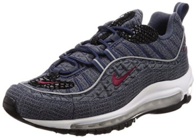 Nike Air Max 98 QS Thunder Blue Red Sz 8.5 924462 400 Fashion Shoes